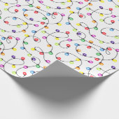 Feestelijke feestdag met kerstverlichting voor Wat Cadeaupapier (Hoek)