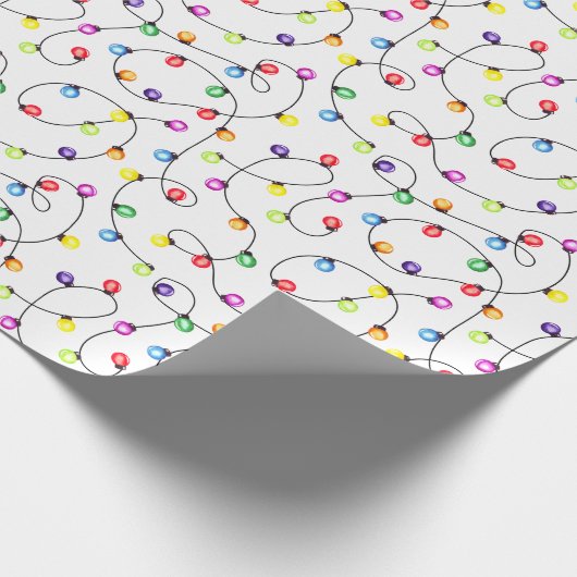 Feestelijke feestdag met kerstverlichting voor Wat Cadeaupapier (Hoek)