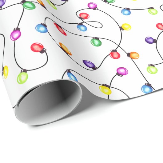 Feestelijke feestdag met kerstverlichting voor Wat Cadeaupapier (Rol Hoek)