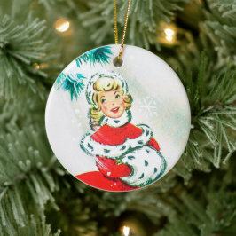 feestelijke feestdag met oud kerstfeest keramisch ornament