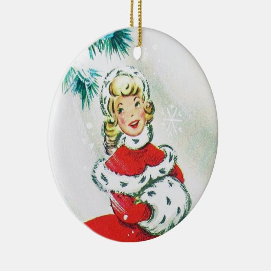 feestelijke feestdag met oud kerstfeest keramisch ornament (Rechts)