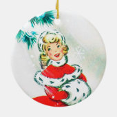 feestelijke feestdag met oud kerstfeest keramisch ornament (Achterkant)