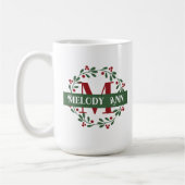 Feestelijke feestdag monogram koffiemok (Links)