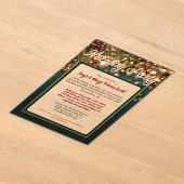 Feestelijke Feestdag Rood & Goud Jingle & Mingle Acryl Uitnodigingen (Laagn)