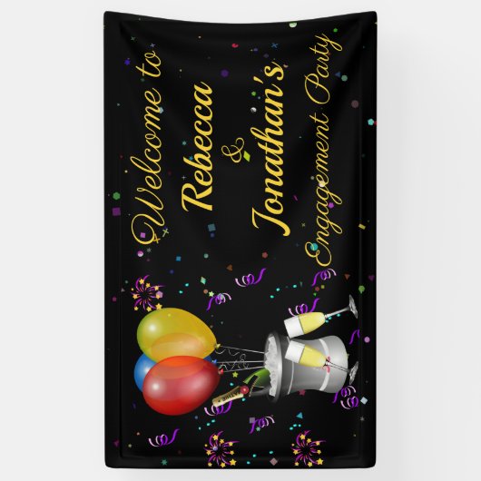 feestelijke feestdag spandoek (Verticaal)