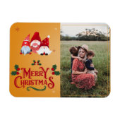 Feestelijke feestdag Vrolijke Kerst Keepsake Foto Magneet (Horizontaal)