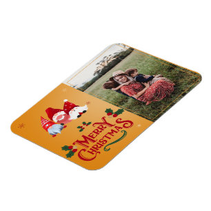 Feestelijke feestdag Vrolijke Kerst Keepsake Foto Magneet