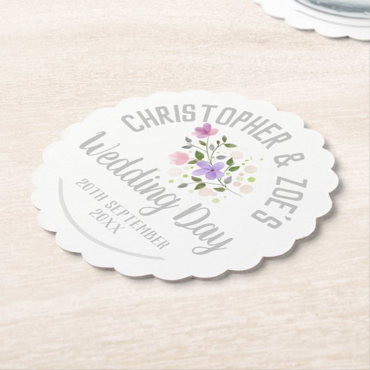 feestelijke feestdag. Weddag Kartonnen Onderzetters (Gekanteld)