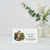 Feestelijke Feestdagen - Blauwe Kerstman - Drankka Informatiekaartje (Staand voorkant)