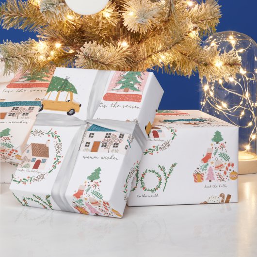 feestelijke feestdagen en kerstpatronen voor Afbee Cadeaupapier (Feestdagen)