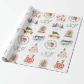 feestelijke feestdagen en kerstpatronen voor Afbee Cadeaupapier (Uitgerold)