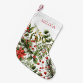Feestelijke Feestdagen Groen Feestelijk Gepersonal Kleine Kerstsok (Voorkant (Hangend))