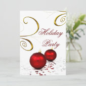 feestelijke feestdagen in het rode ornament kaart (Staand voorkant)