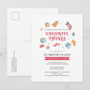 Feestelijke Feestdagen Kerst Favoriete Dingen Fees Uitnodiging Briefkaart