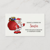 Feestelijke Feestdagen - Kerstman Zak - Drankje Ti Informatiekaartje (Voorkant)