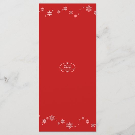 feestelijke feestdagen menu (Achterkant)