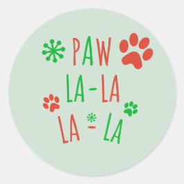 Feestelijke Feestdagen Paw Aroma Home Kerst Ronde Sticker