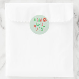 Feestelijke Feestdagen Paw Aroma Home Kerst Ronde Sticker