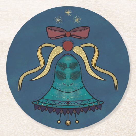 Feestelijke Feestdagen Ronde Kartonnen Onderzetter (Voorkant)