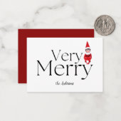 feestelijke feestdagen voor kerst notitiekaartje (Voorkant / Achterkant in situ)