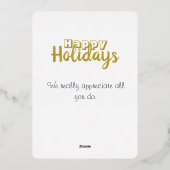 Feestelijke Feestdagen Waardering Voor Personeel E (Achterkant)