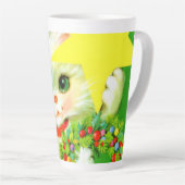 feestelijke feestelijke feestdag met oud kerstfees latte mok (Rechterhoek)