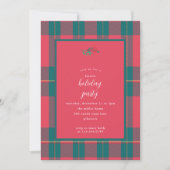 Feestelijke feestelijke kerstfeestuitnodiging kaart (Voorkant)