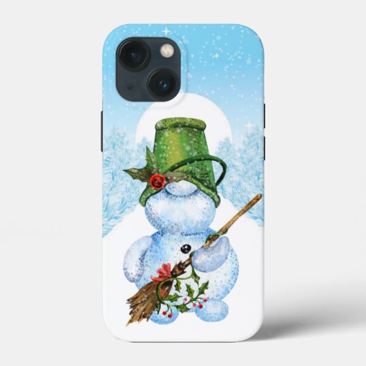 feestelijke feestelijke kerstsneeuwman Case-Mate iPhone case (Achterkant)