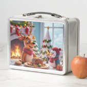 Feestelijke feestelijke lunchbox met rendier en pi (In situ)