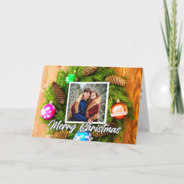 Feestelijke feestelijke vakantiefoto Sjabloon Vrol