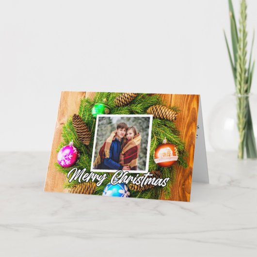 Feestelijke feestelijke vakantiefoto Sjabloon Vrol (Voorkant)