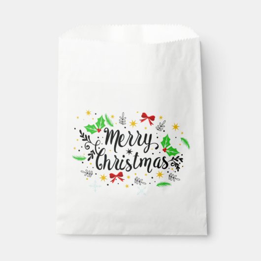 feestelijke feestkerst bedankzakje (Voorkant)