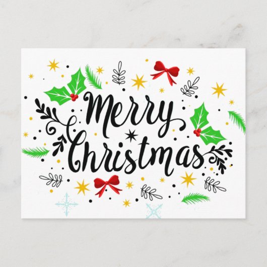 feestelijke feestkerst briefkaart (Voorkant)