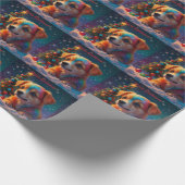 feestelijke feestkerst cadeaupapier (Hoek)