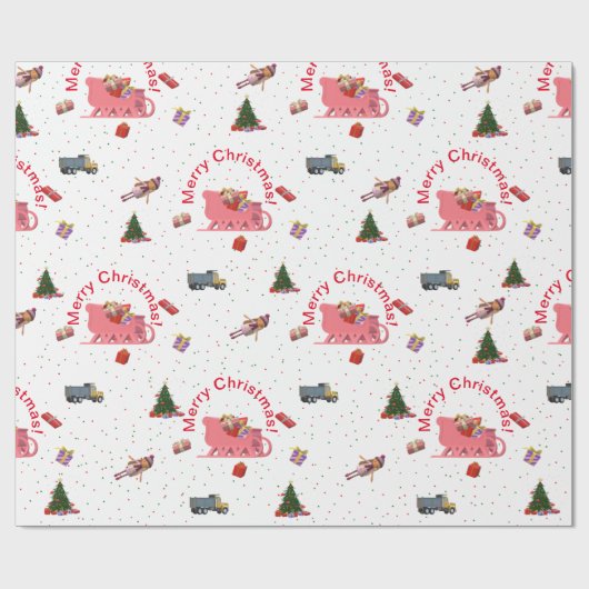 feestelijke feestkerst cadeaupapier (Vlak)