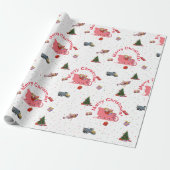 feestelijke feestkerst cadeaupapier (Uitgerold)