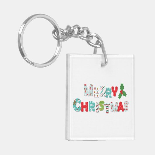 feestelijke feestkerst | FEESTDAGEN Sleutelhanger (Voorkant Links)