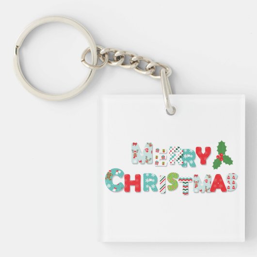 feestelijke feestkerst | FEESTDAGEN Sleutelhanger (Voorkant)