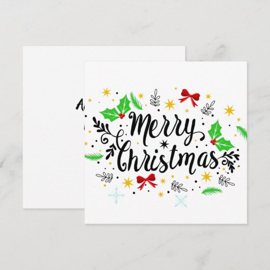 feestelijke feestkerst feestdagenkaart (Voorkant / Achterkant)