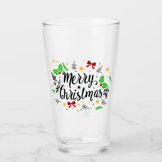 feestelijke feestkerst glas (Voorkant)