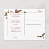 feestelijke feestkerst | Holly | Foto Briefkaart (Achterkant)