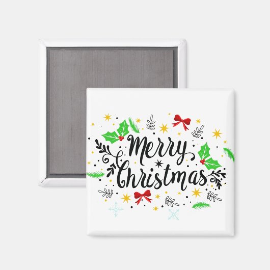 feestelijke feestkerst magneet (Voorkant / Achterkant)