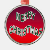 feestelijke feestkerst metalen ornament (Voorkant)