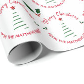 feestelijke feestkerst op maat van uw eigen naam cadeaupapier (Rol Hoek)