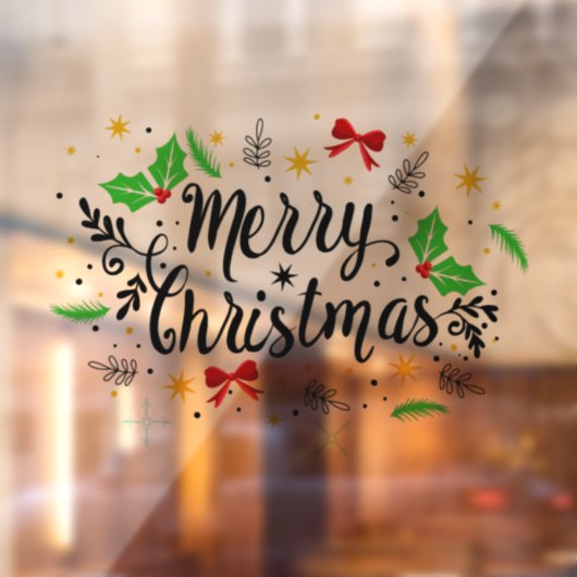 feestelijke feestkerst raamsticker (Vel 2)