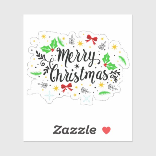 feestelijke feestkerst sticker (Vel)