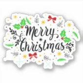 feestelijke feestkerst sticker (Voorkant)