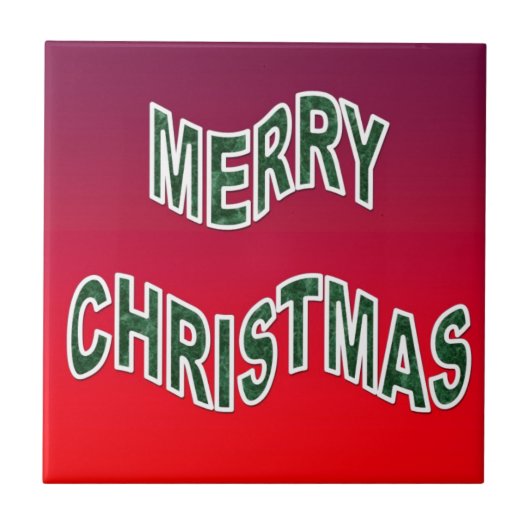 feestelijke feestkerst tegeltje (Voorkant)