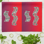 feestelijke feestkerst theedoek (Gevouwen)