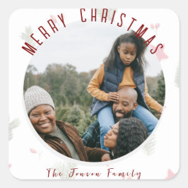 feestelijke feestkerst vierkante sticker